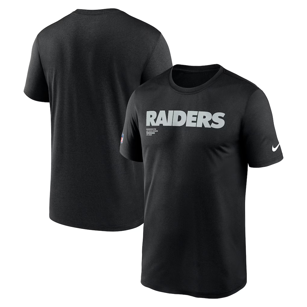 Men's Las Vegas Raiders 2025 Black Sideline Legend Dri-FIT T-Shirt Men's Las Vegas Raiders 2025 Black Sideline Legend Dri-FIT T-Shirt